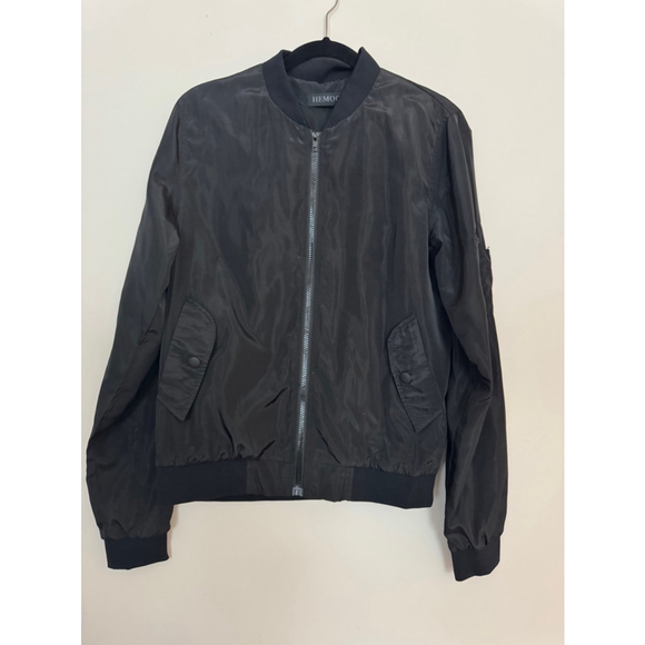 Hemoon Black Bomber Jacket Size S - Picture 1 of 7